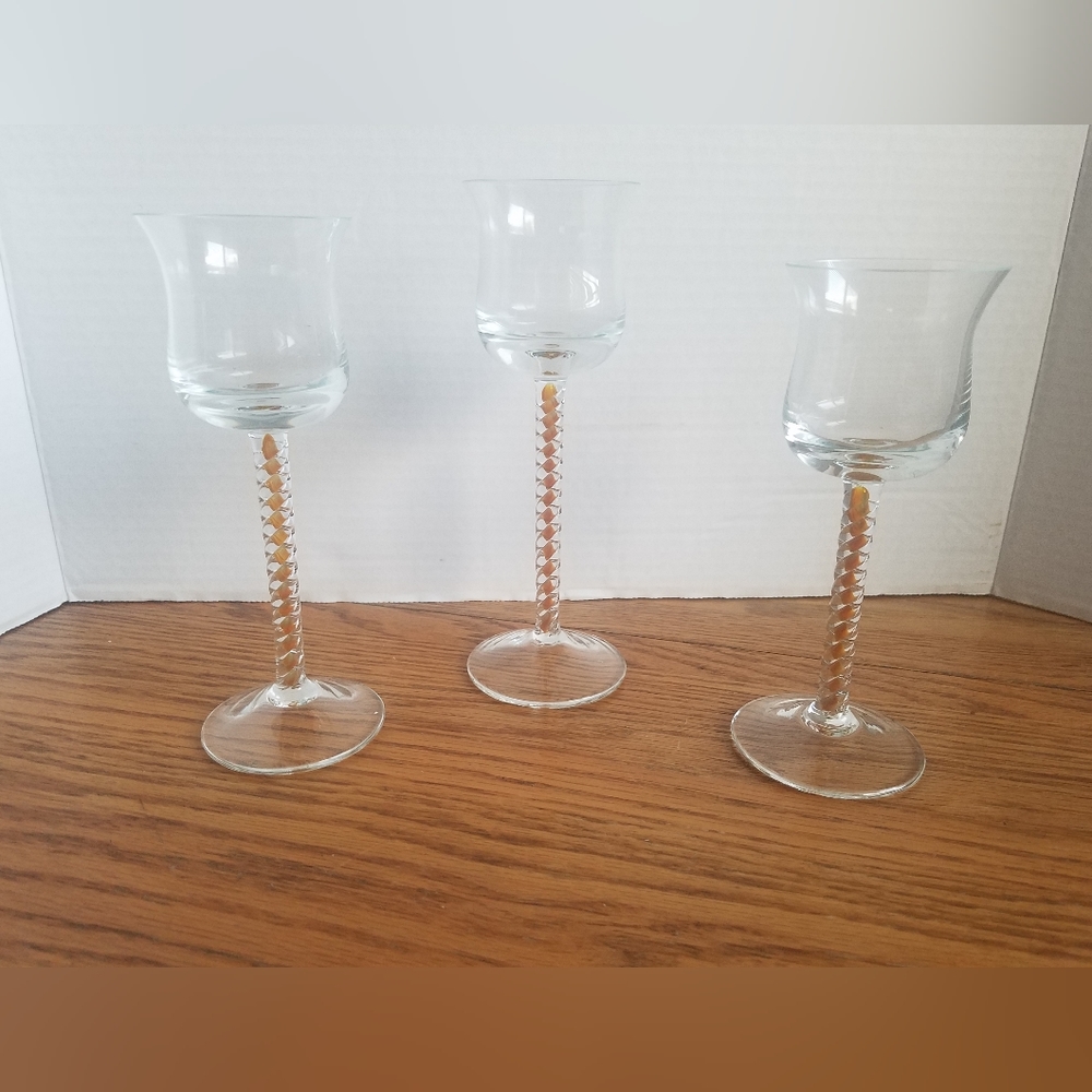 PartyLite Amber Votive Holder Set